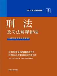 《刑法及司法解释新编（条文序号整理版）》-中国法制出版社