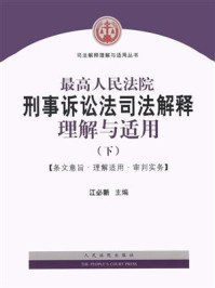 《最高人民法院刑事诉讼法司法解释理解与适用（下）》-江必新