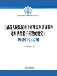 《最高人民法院关于审理民间借贷案件适用法律若干问题的规定理解与运用》-杨立新