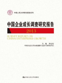 《中国企业成长调查研究报告 2013（中国人民大学研究报告系列）》-伊志宏