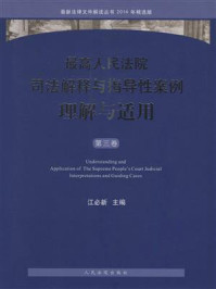 《最高人民法院司法解释与指导性案例理解与适用》-江必新