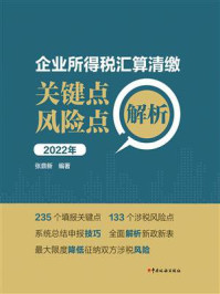 《企业所得税汇算清缴关键点风险点解析（2022年）》-张鼎新