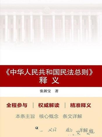 《<中华人民共和国民法总则>释义》张新宝/经过反复思考